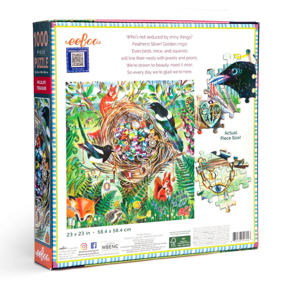 Wildlife Treasure 1000 Piece Puzzle | eeBoo