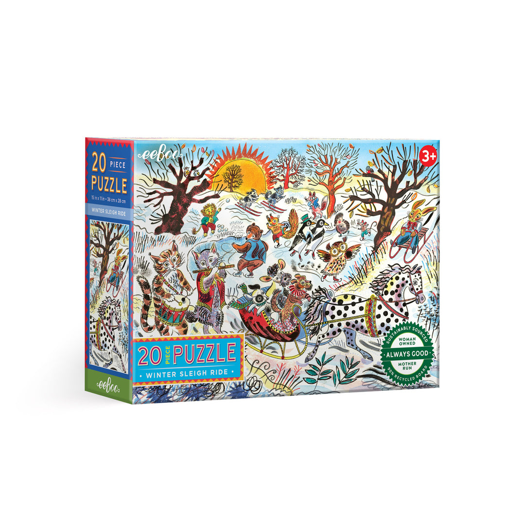Winter Sleigh Ride 20 Puzzle | eeBoo