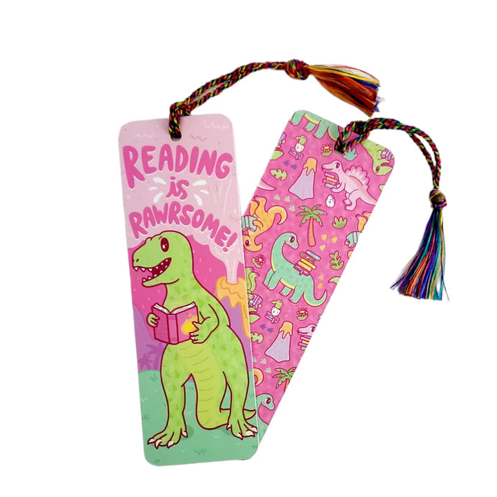 Reading Is Rawrsome Dinosaur Bookmark with Tassel | Turtle's Soup