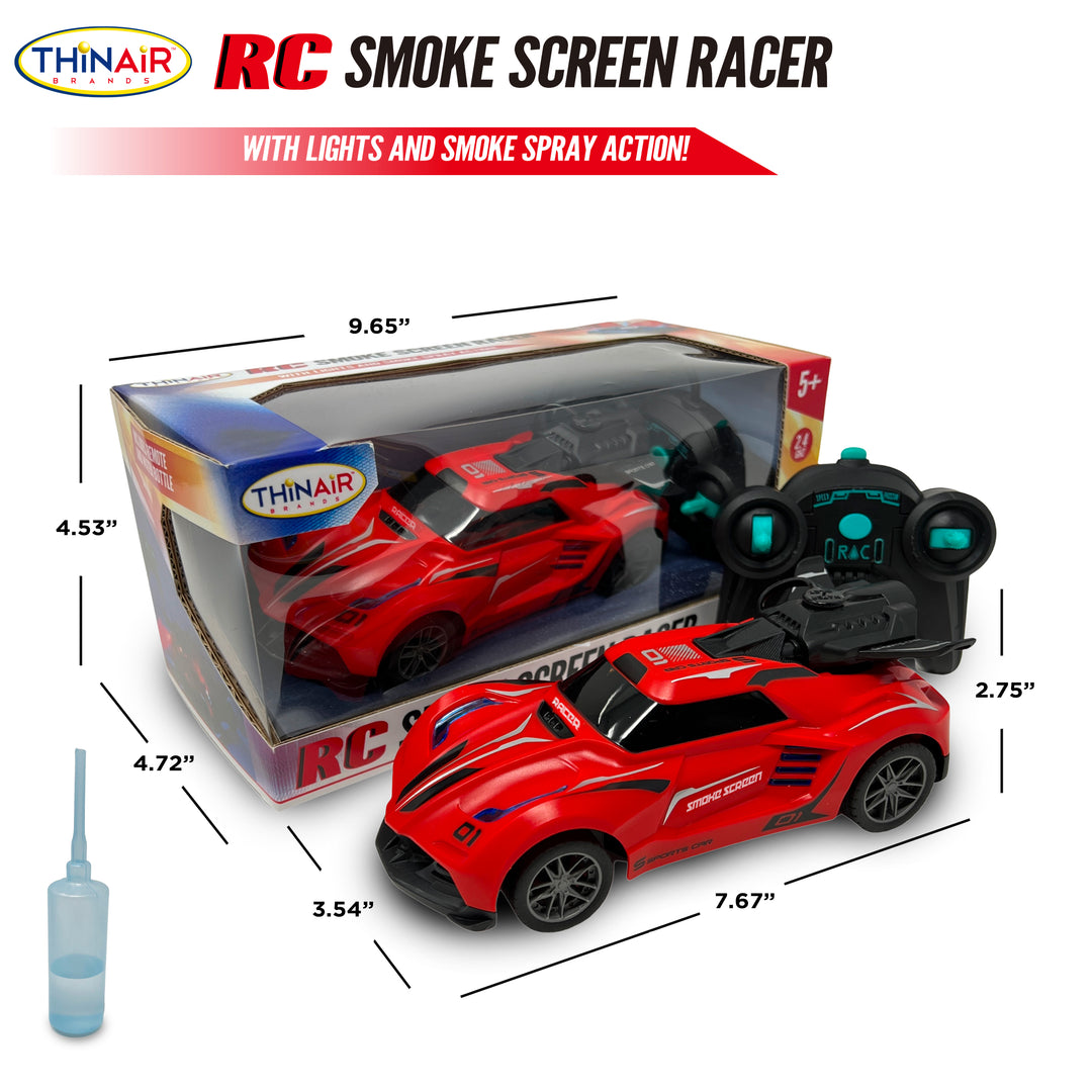RC Smoke Screen Racer - Red | Thin Air Brands