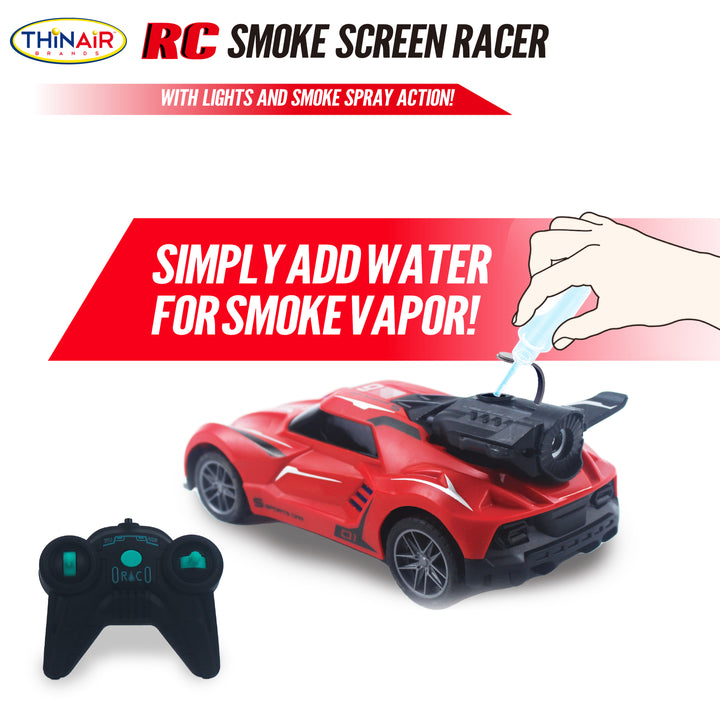 RC Smoke Screen Racer - Red | Thin Air Brands