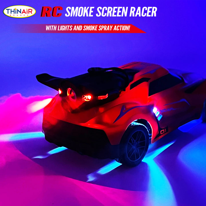 RC Smoke Screen Racer - Red | Thin Air Brands