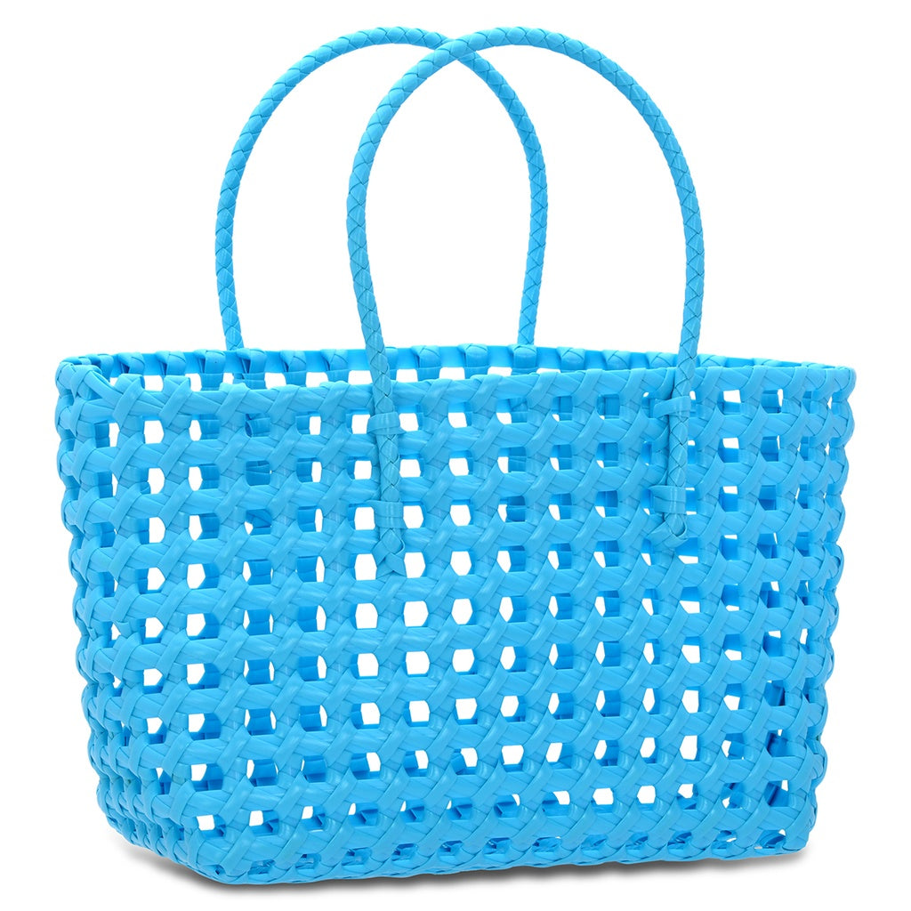 Small Blue Woven Tote | iScream