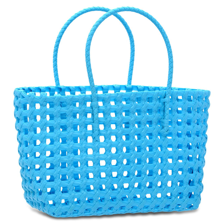 Small Blue Woven Tote | iScream