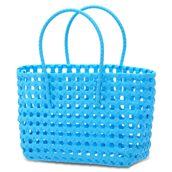 Small Blue Woven Tote | iScream