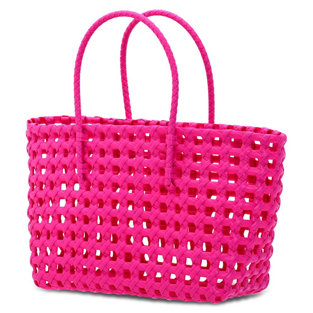 Small Pink Woven Tote | iScream