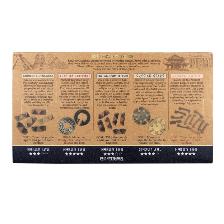 Lost Treasure Collection - 5-Pack of Brainteasers | Project Genius