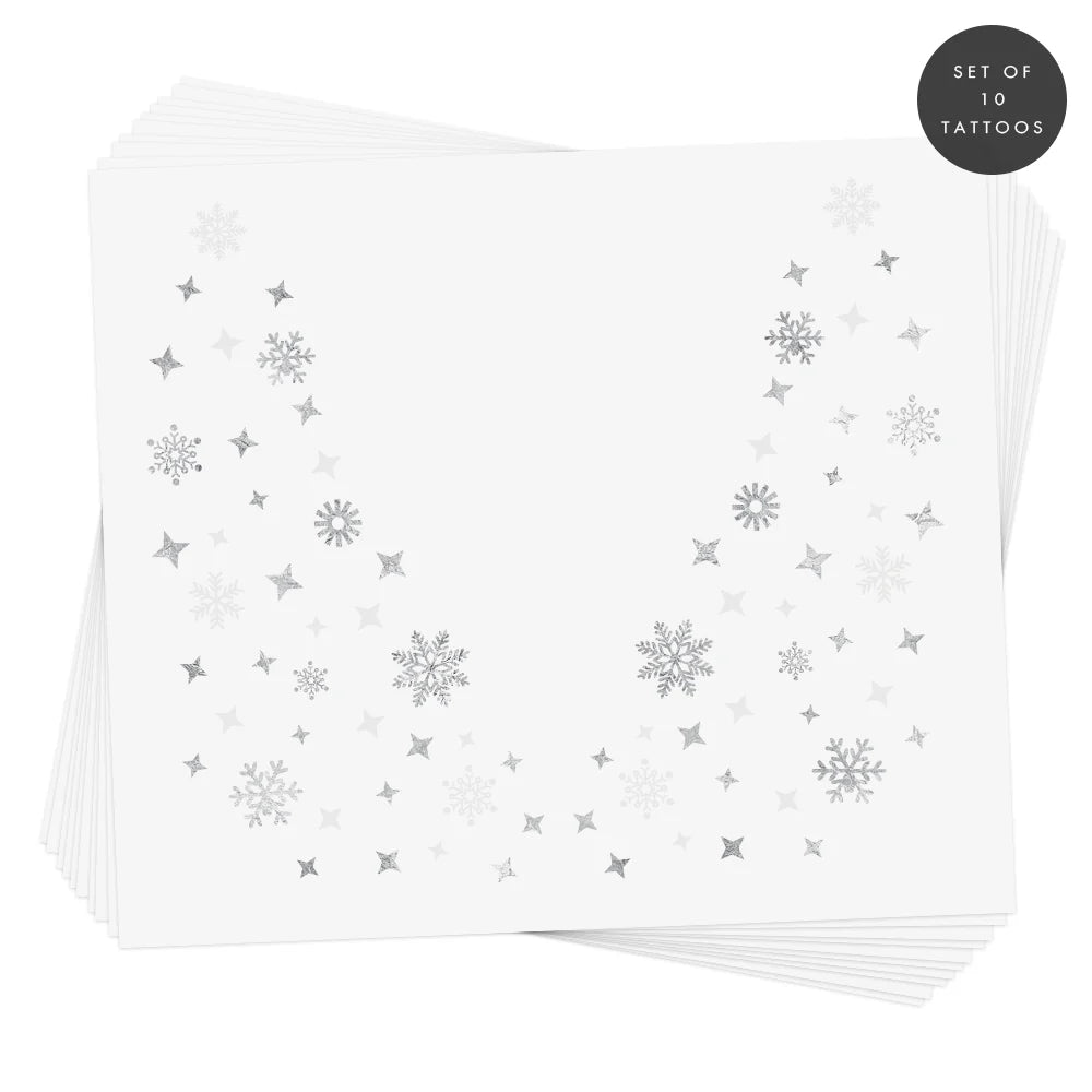 Snowflake Eye Jewel Temporary Tattoo