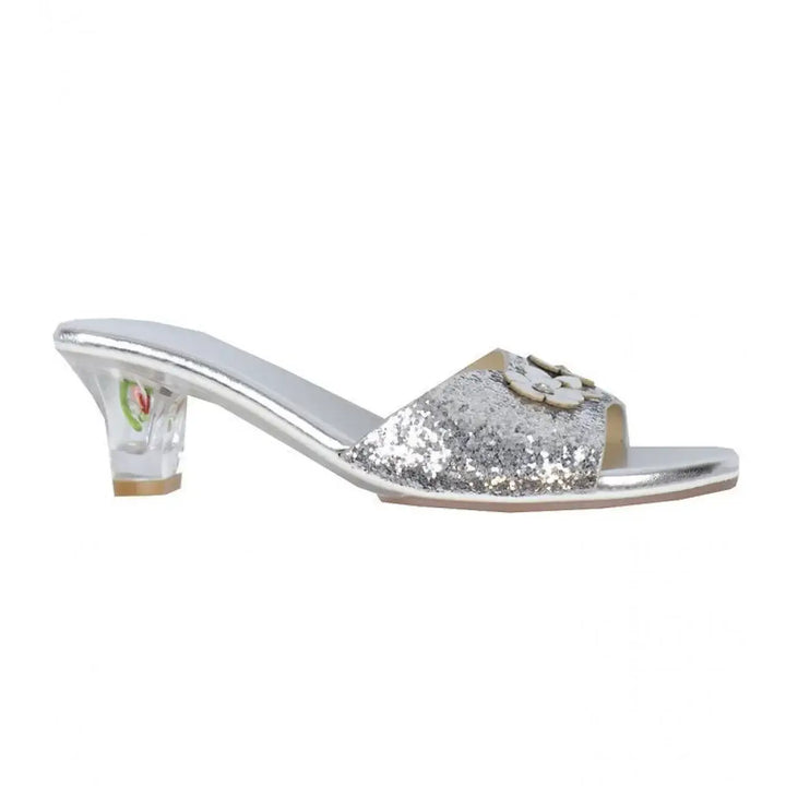 Slipper high heel Mariona, Silver | Souza