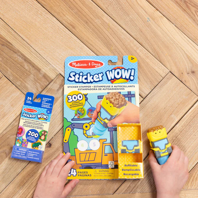 Sticker WOW!® Activity Pad & Sticker Stamper - Bulldozer | Melissa & Doug