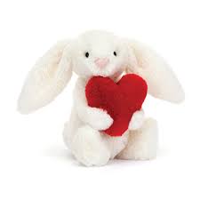 Bashful Red Love Heart Bunny
