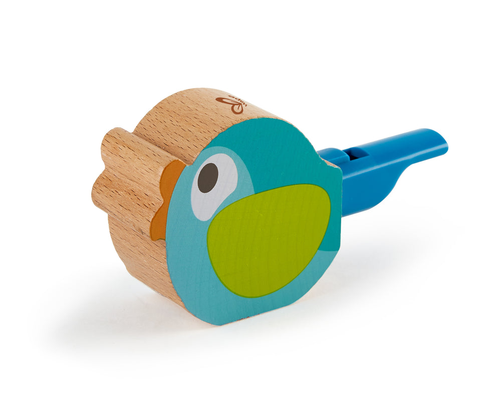 side view of turquoise bird whistle