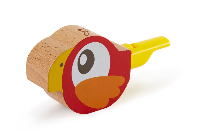 side view of red bird whistle