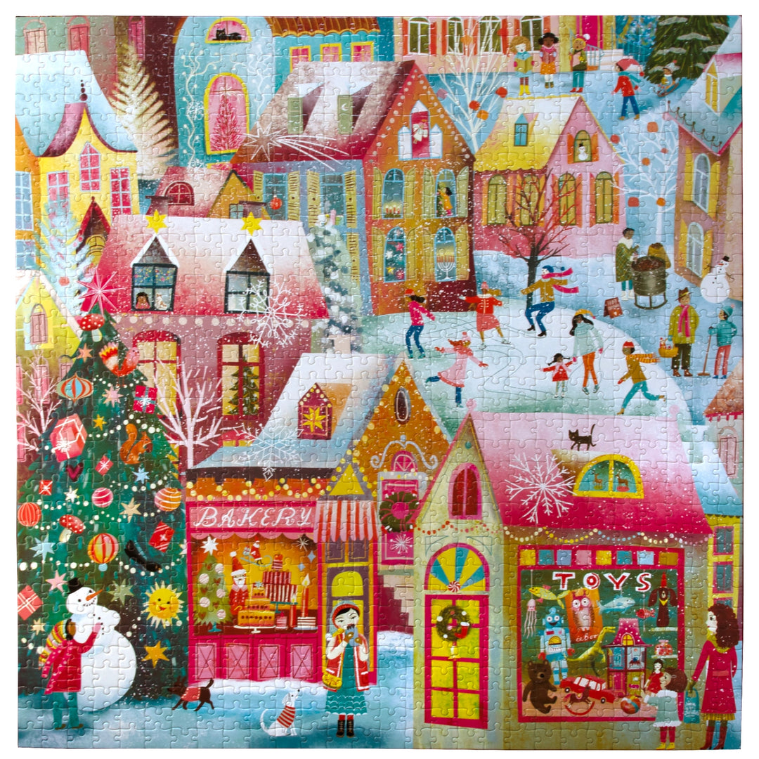 Holiday Village 1000 Piece Square Puzzle | eeBoo