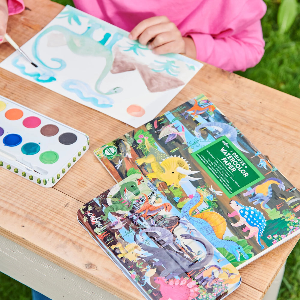 example of child using watercolors