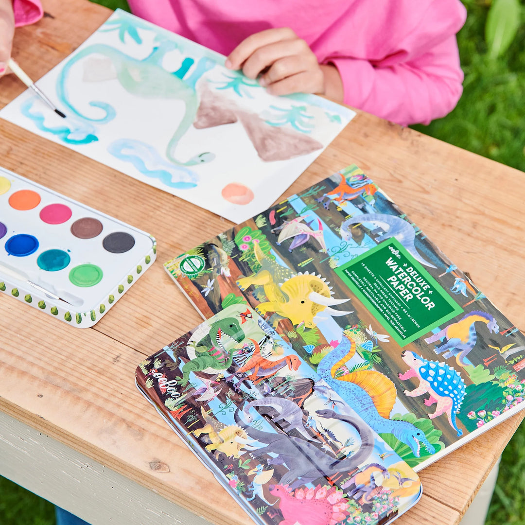 example of child using watercolors