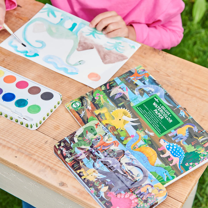 example of child using watercolors