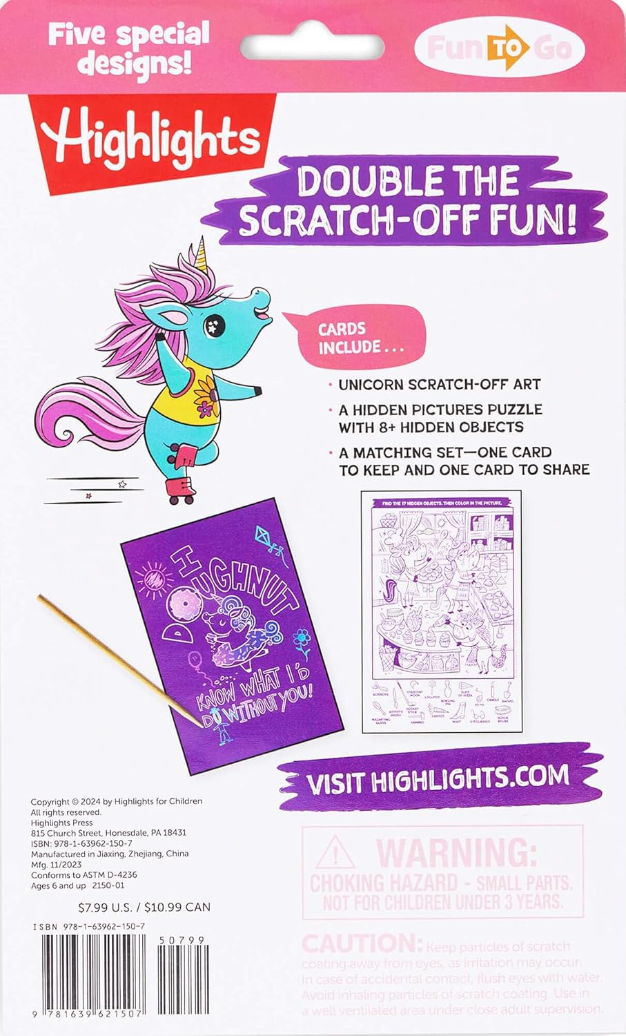 Scratch-And-Play Unicorn Hidden Pictures | Highlights