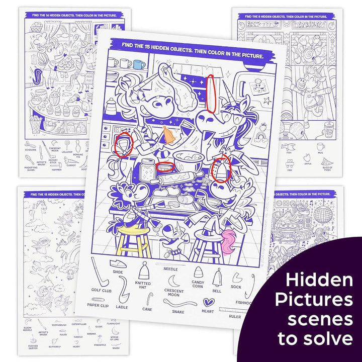 Scratch-And-Play Unicorn Hidden Pictures | Highlights