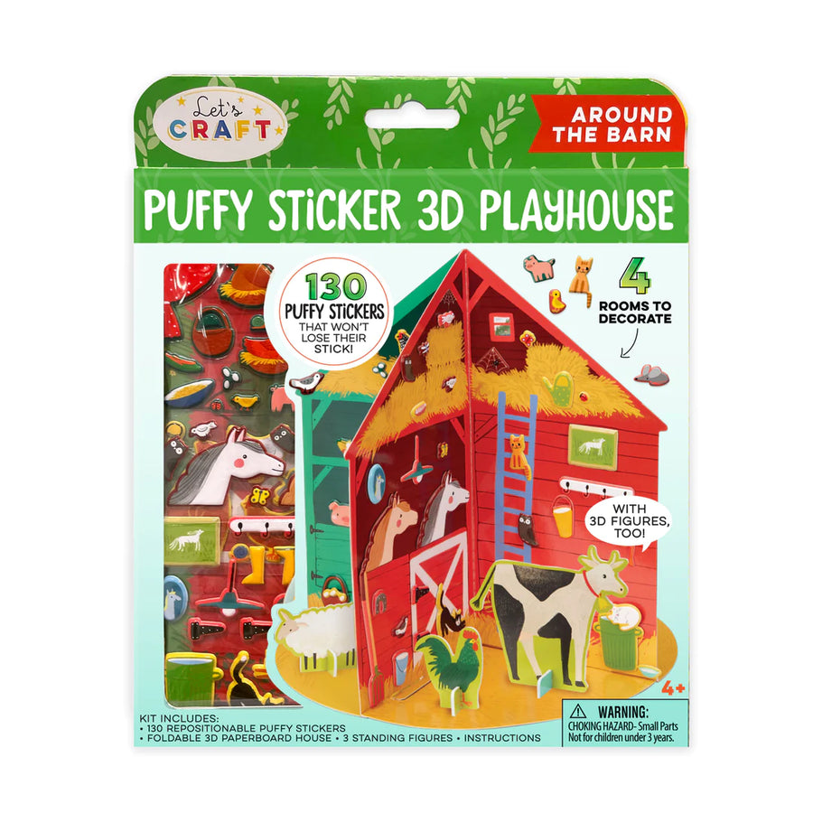 cover art of puffy sticker 3d playhouse farm