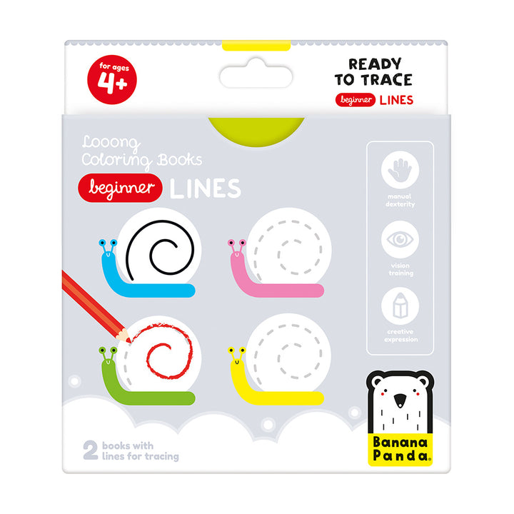 front cover of beginner line tracing coloring book