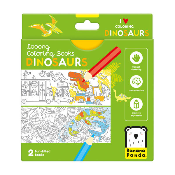 front cover of dinosaur coloring book