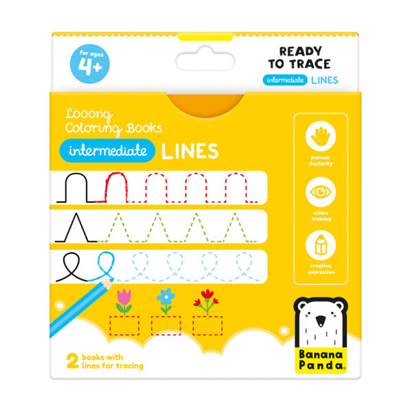 front cover intermediate line tracing coloring book