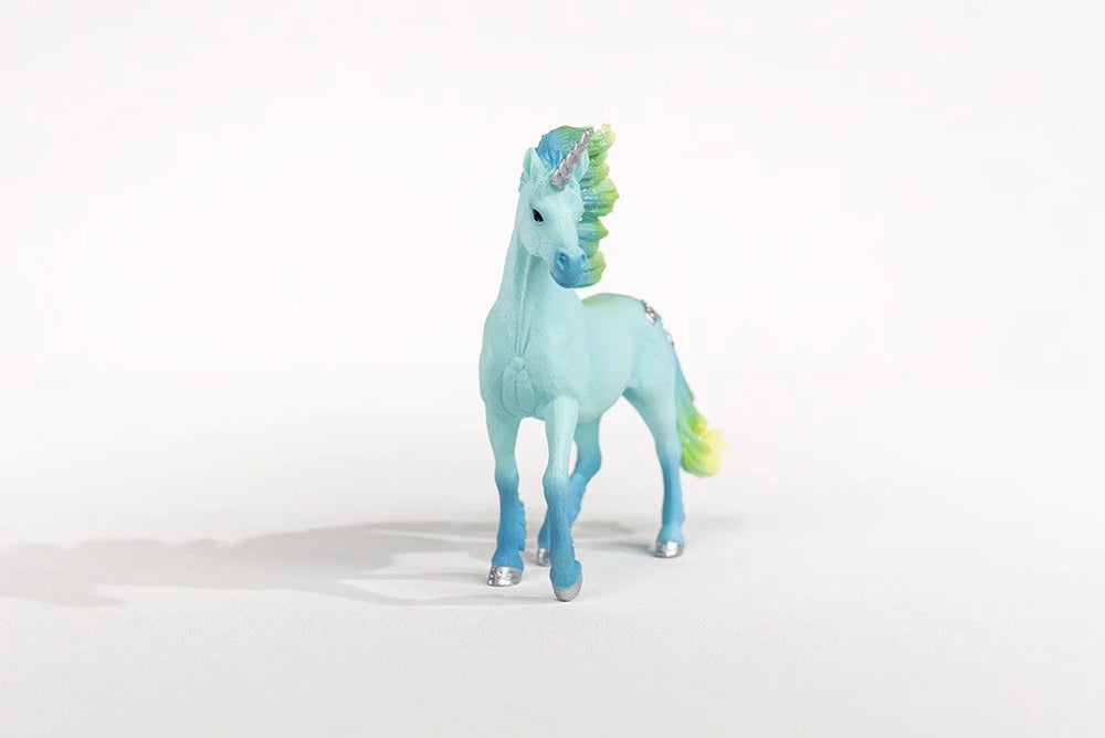 front view of marshmallow unicorn stallion