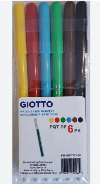 Giotto Water-Based Markers - 6-Pack