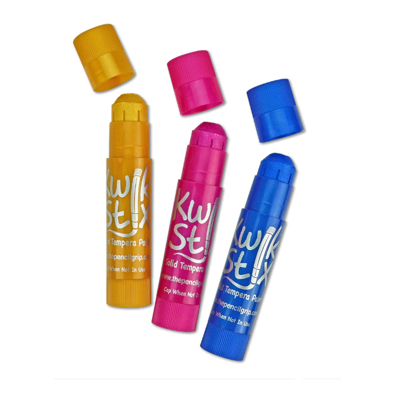 three kwik stix with caps off