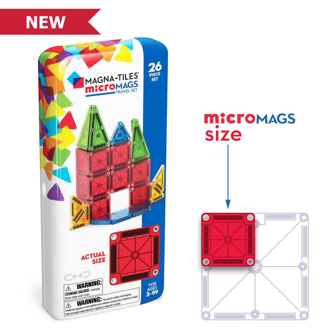 microMAGS 26-Piece Travel Set | Magna-Tiles