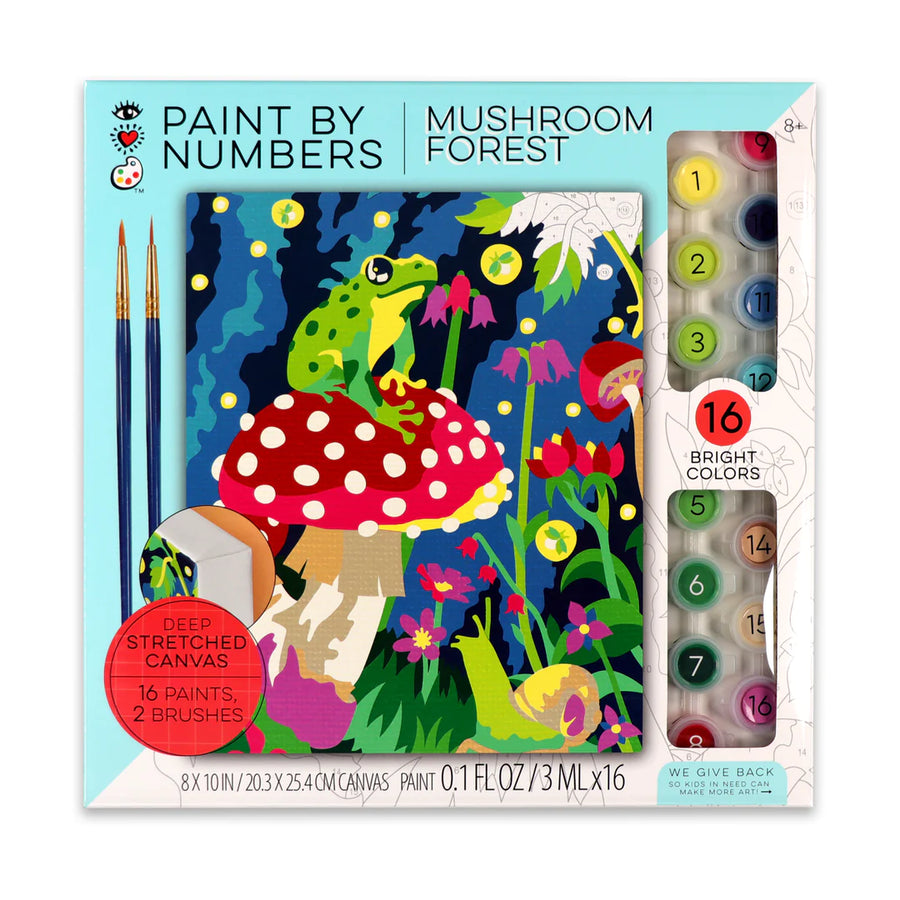 cover art of mushroom forest paint by numbers