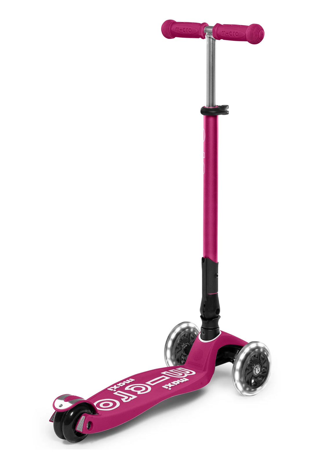 Micro Maxi Foldable LED Scooter: Berry Red - LOCAL PICK UP ONLY