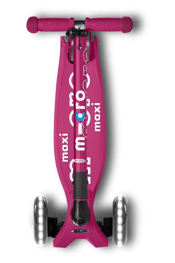 Micro Maxi Foldable LED Scooter: Berry Red - LOCAL PICK UP ONLY