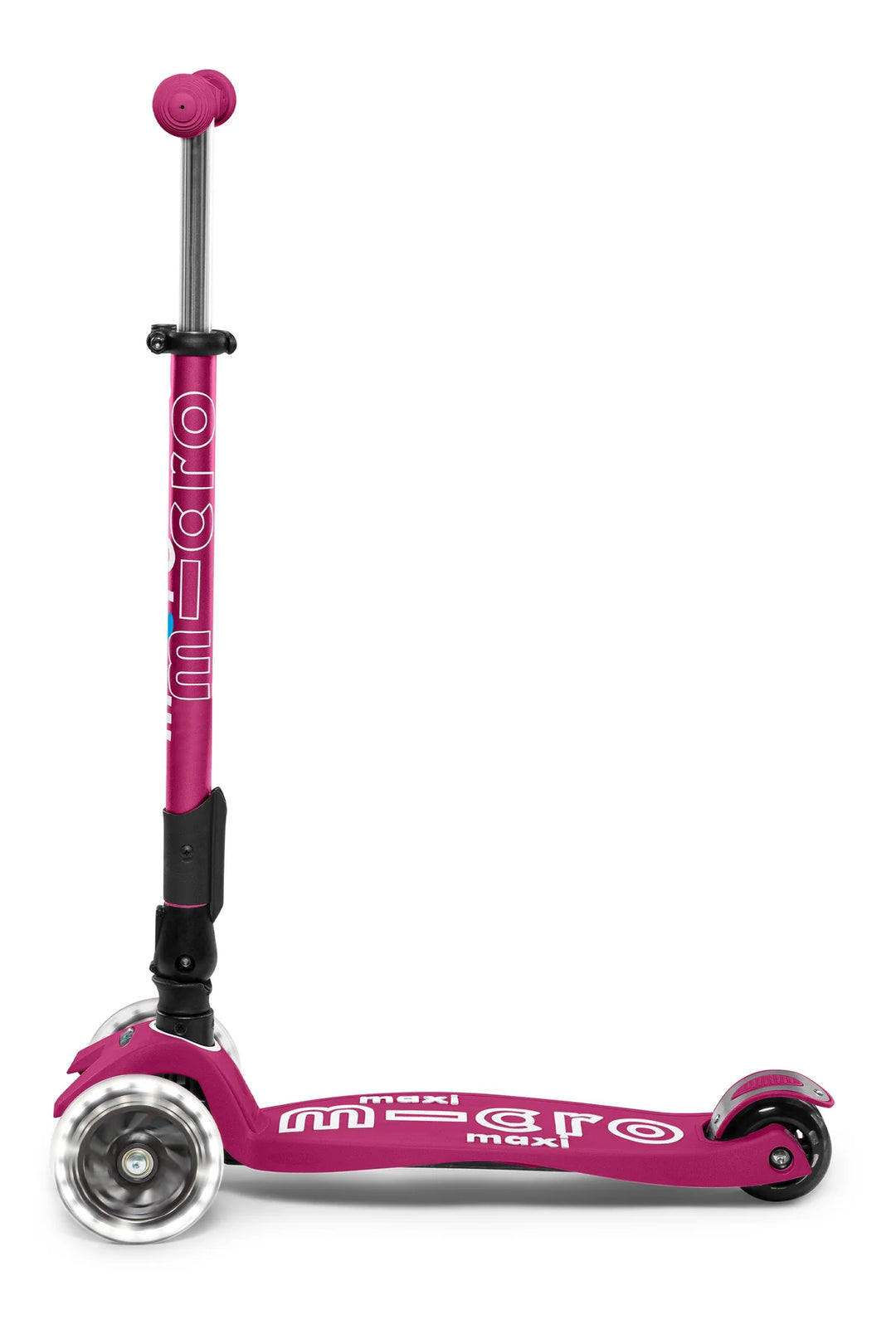 Micro Maxi Foldable LED Scooter: Berry Red - LOCAL PICK UP ONLY