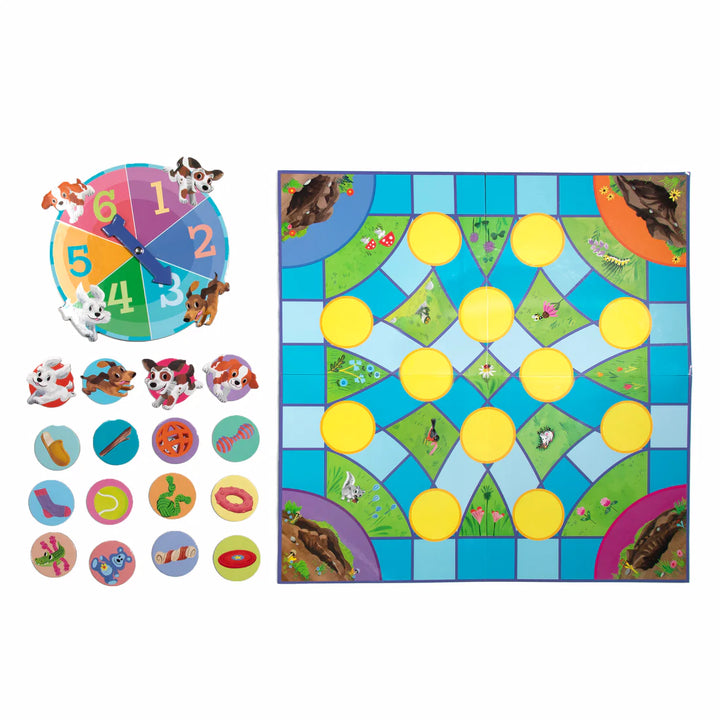 top view of included game pieces