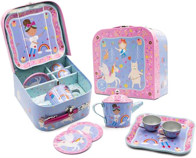 tea set open showing case art and included pieces