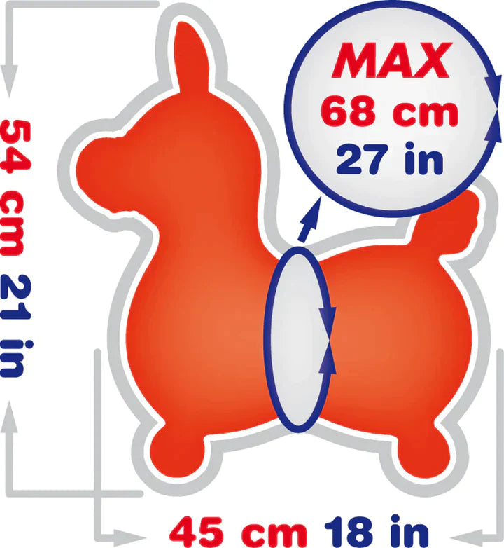 Rody Inflatable Bounce Horse - Red
