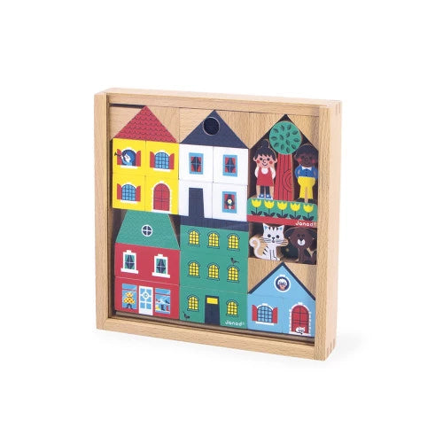 Set of 36 Wooden Blocks - City - Cross Roads | Janod