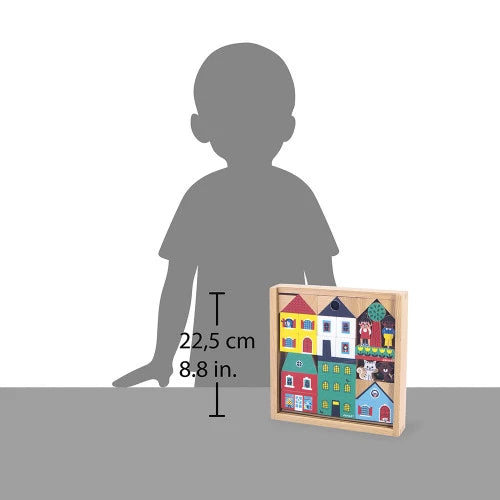Set of 36 Wooden Blocks - City - Cross Roads | Janod