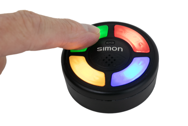 finger pressing simon button