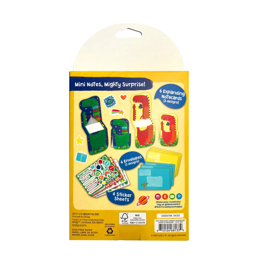 cover art of back of tiny tada dino and dragons set