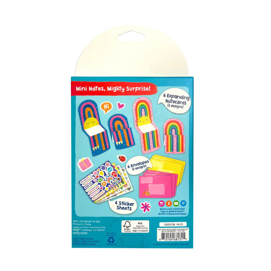 cover art of back of tiny tada hello rainbows