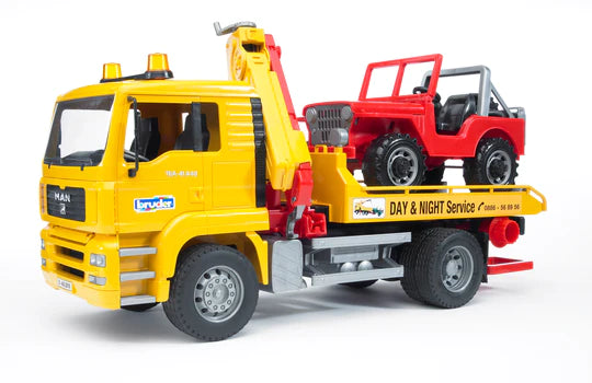 MAN TGA Breakdown Truck w/ Cross Country Vehicle | Bruder - LOCAL PICKUP