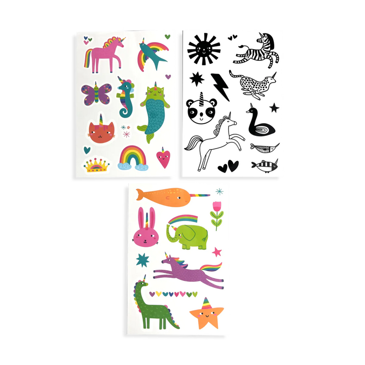 3 included tattoo sheets