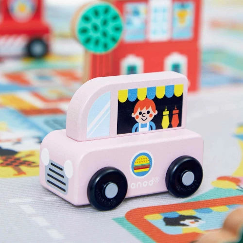 Wooden Food Truck City - Cross Roads | Janod