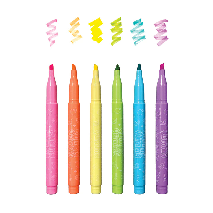 all six highlighters with color swatches