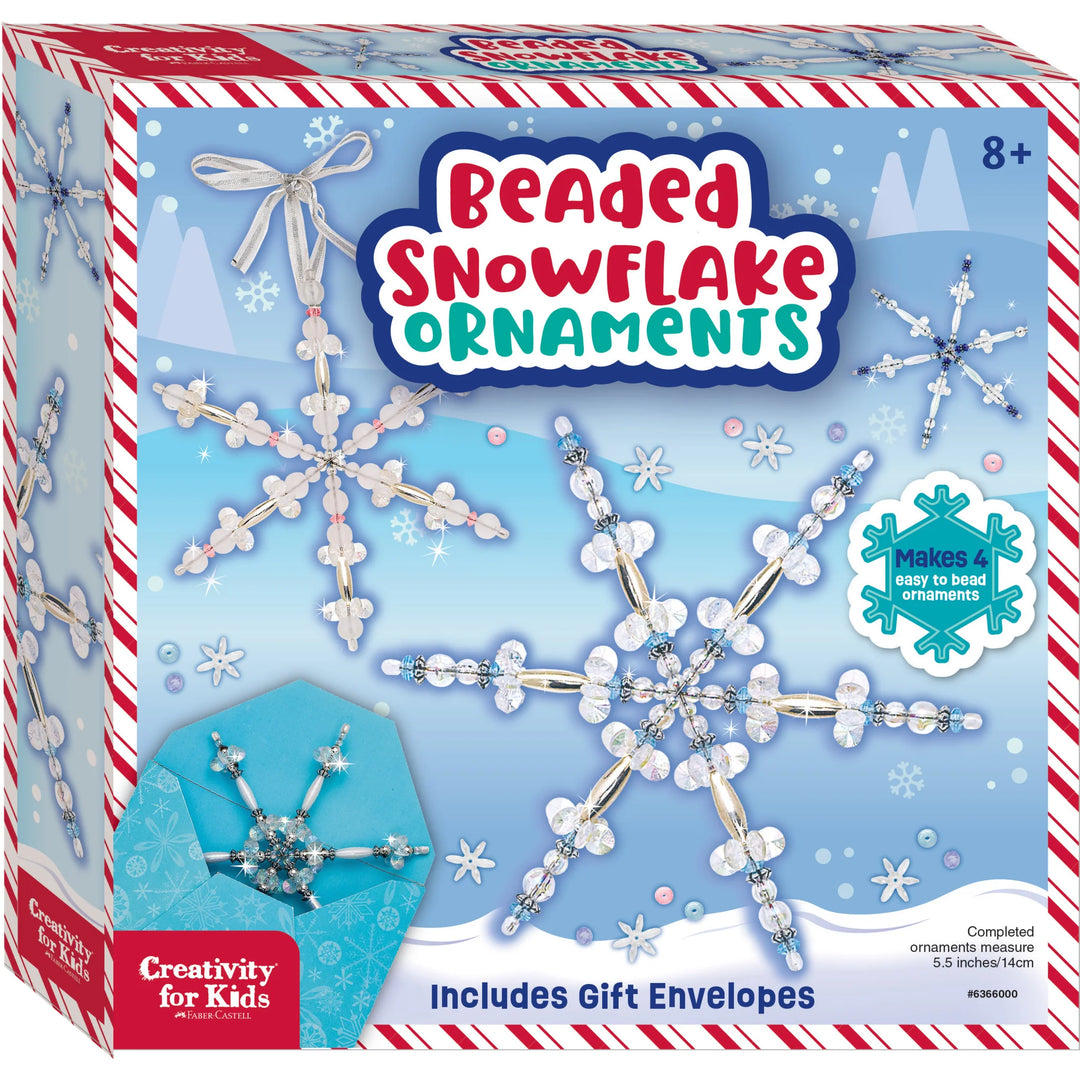 Holiday Beaded Snowflake Ornaments | Creativity for Kids
