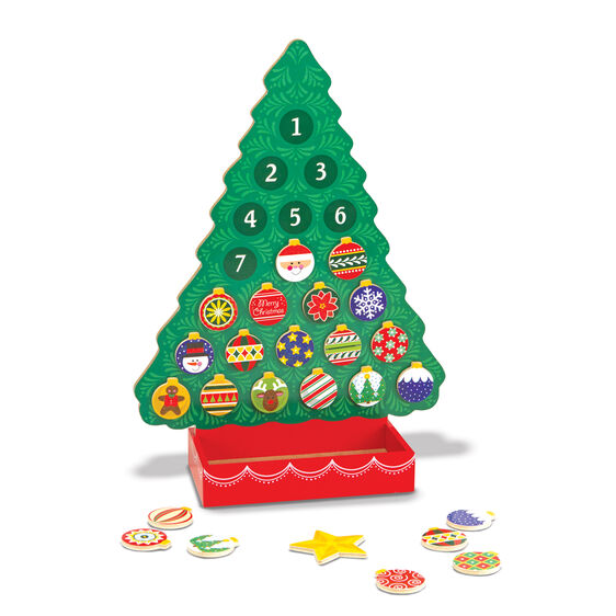 Countdown to Christmas Wooden Seasonal Advent Calendar | Melissa & Doug - LOCAL PICK UP ONLY