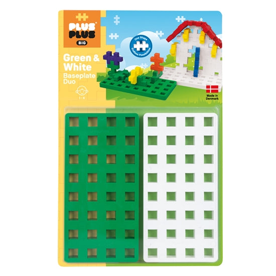 BIG Baseplate Duo - Green & White | Plus-Plus